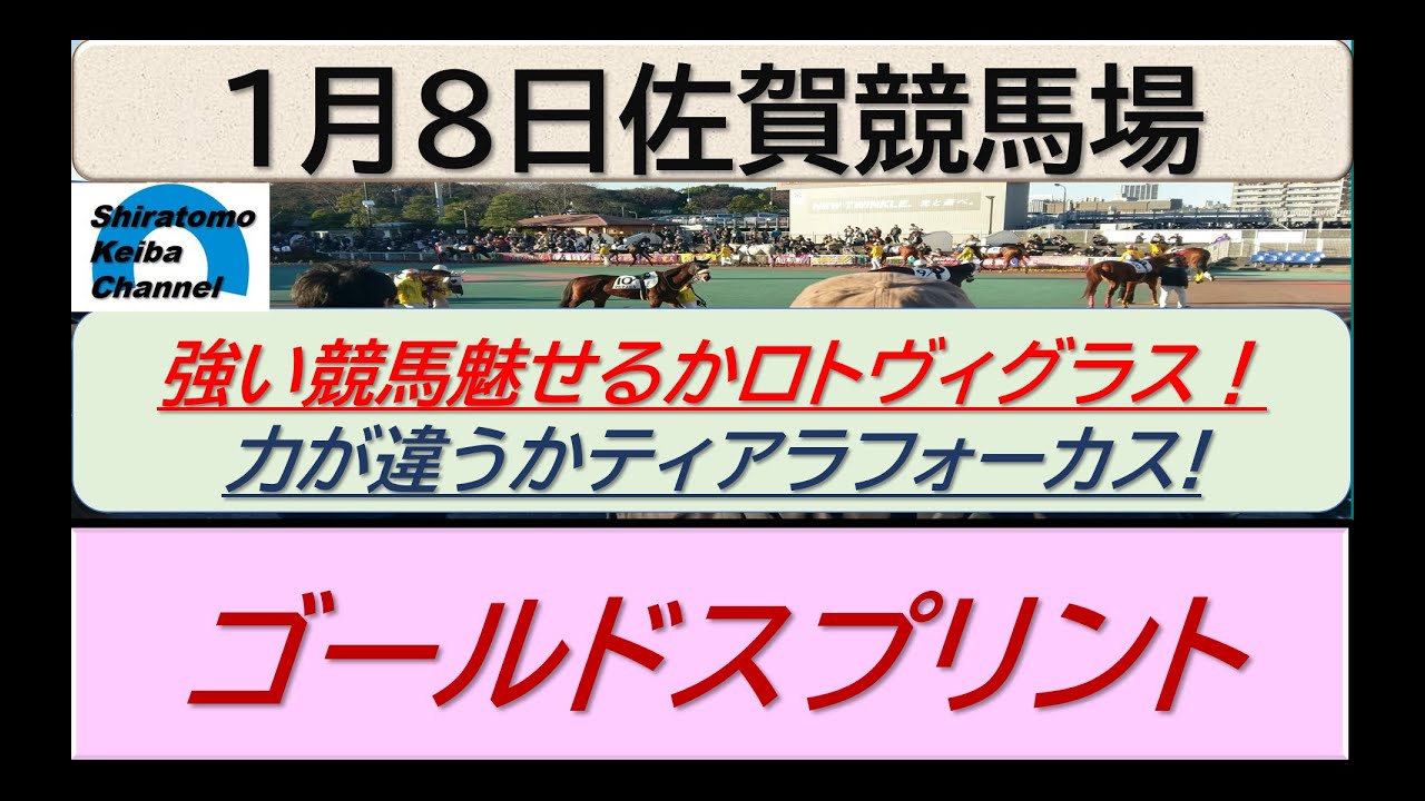 【競馬予想】重賞・ゴールドスプリント！～２０２４年１月８日 佐賀競馬場 ：１－１９