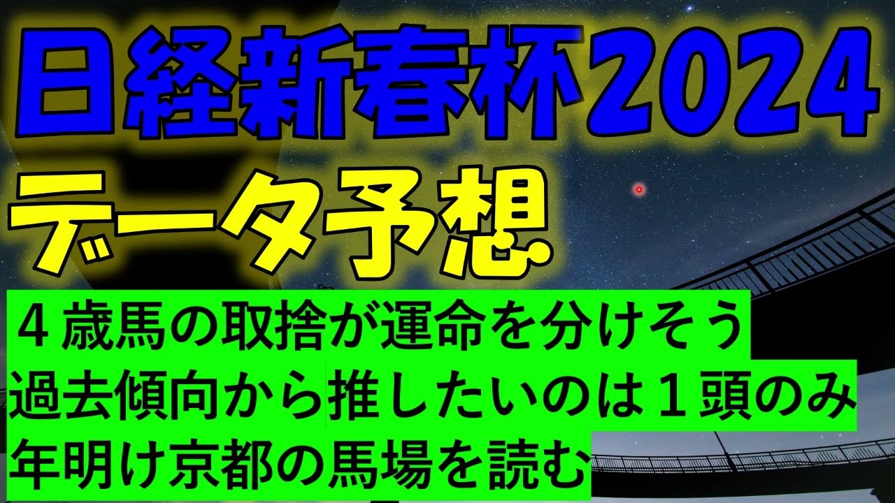 日経新春杯2024　データ予想