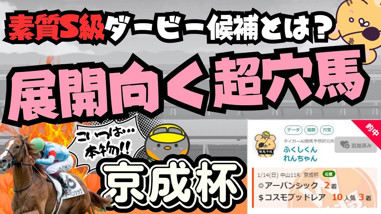 【京成杯＆日経新春杯見解】厳選狙い馬3頭に超穴馬！ G1級のパフォーマンスを持つクラシック候補とは！【競馬予想2024】