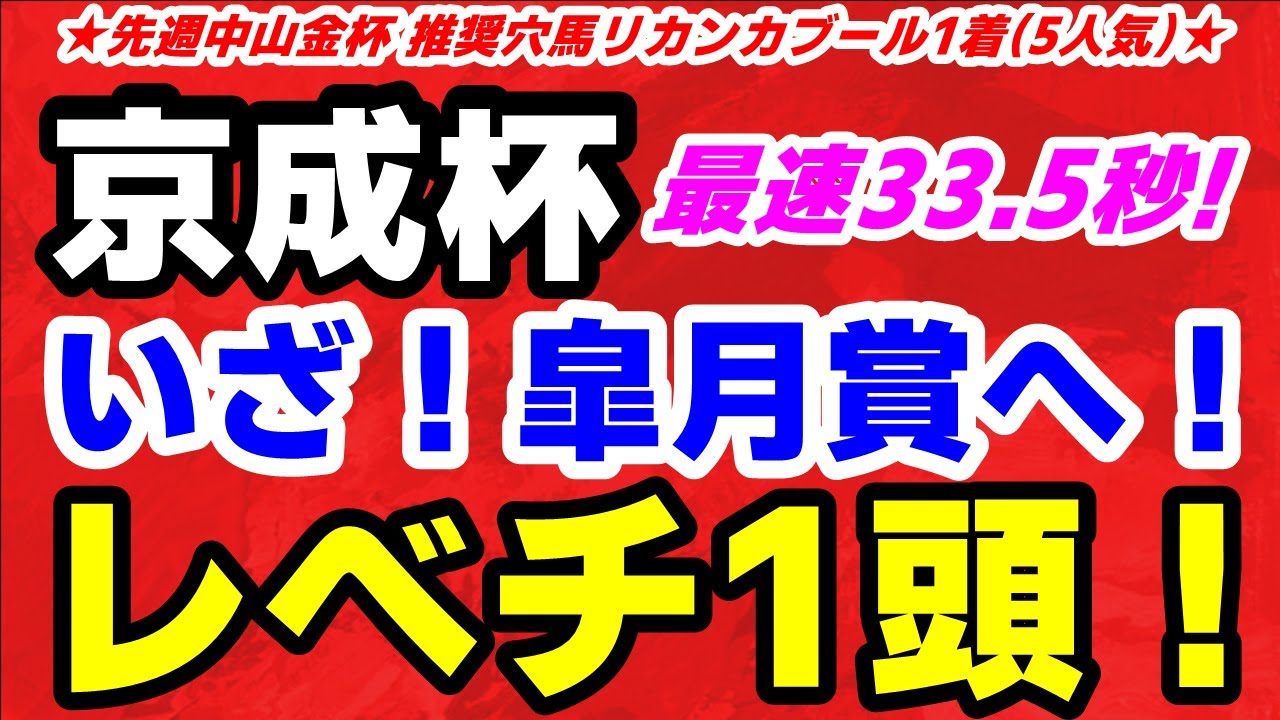 京成杯2024【6-2-1-0】最速33.5秒！レべチ１頭！いざ皐月賞へ