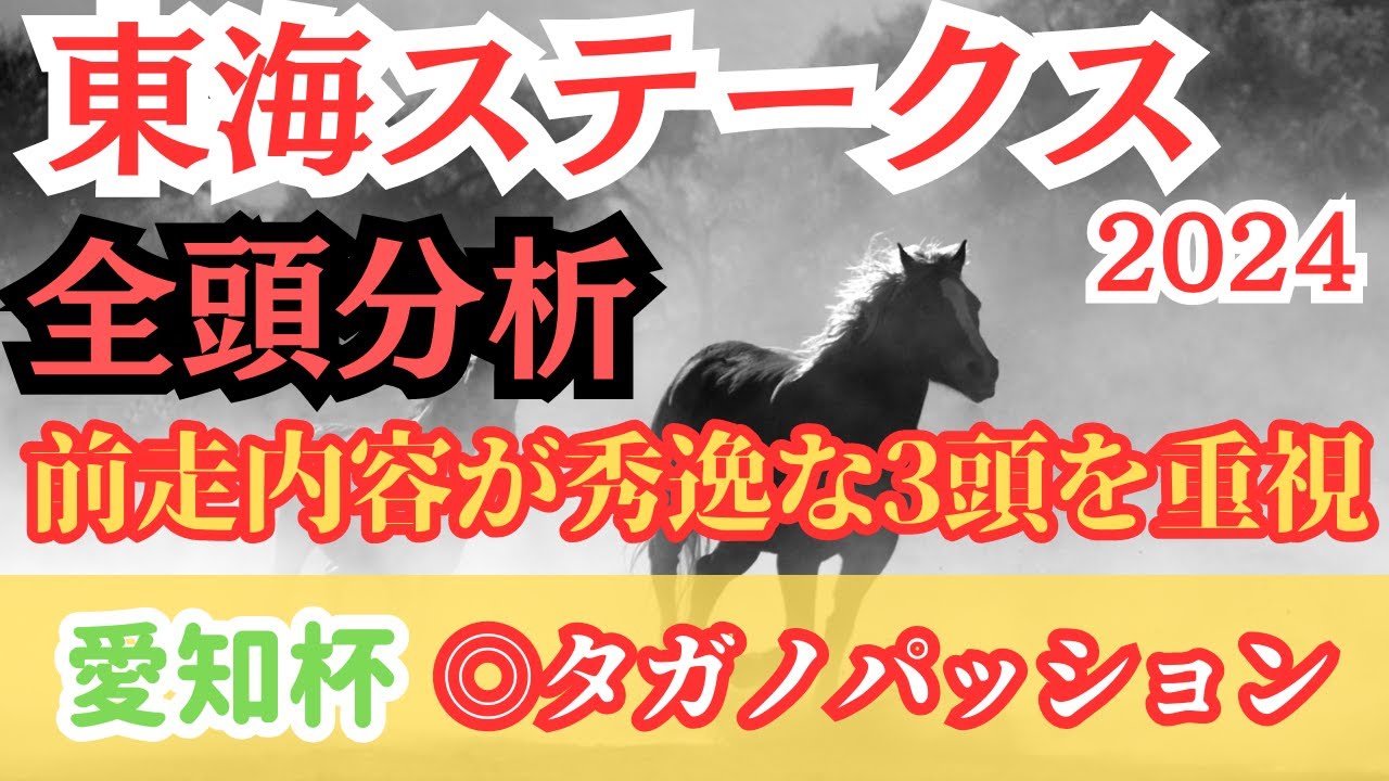 【東海ステークス2024】新興勢力が台頭しそうな一戦！その中でも評価したい3頭とは？【全頭分析】