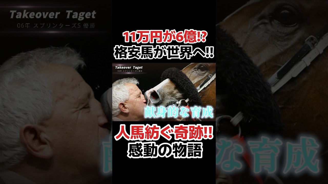 【奇跡】格安の11万円で購入した馬が6億も稼ぐ！？　#競馬 #競馬予想 #武豊 #スプリンターズs #オーストラリア
