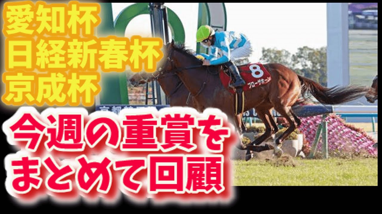 愛知杯・日経新春杯・京成杯をまとめて回顧【ゆっくり競馬】