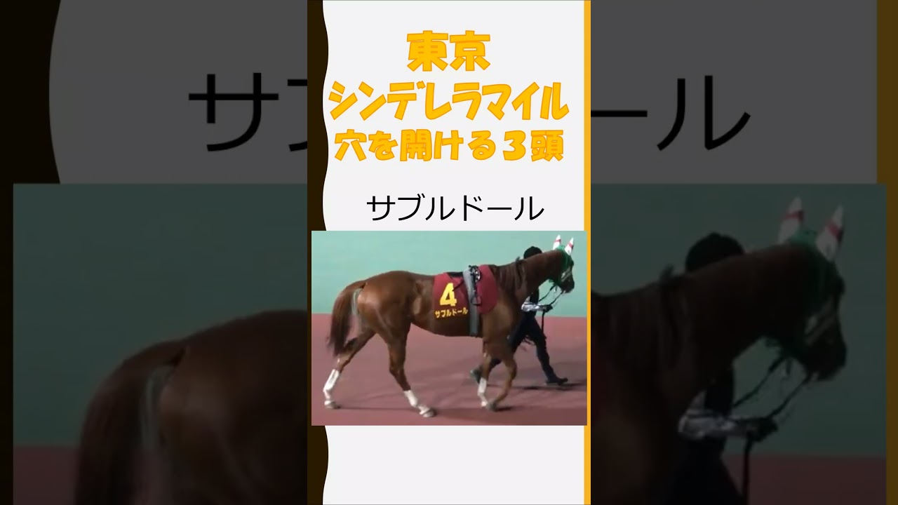 【競馬予想】東京シンデレラマイルで穴を開ける馬３頭#shorts