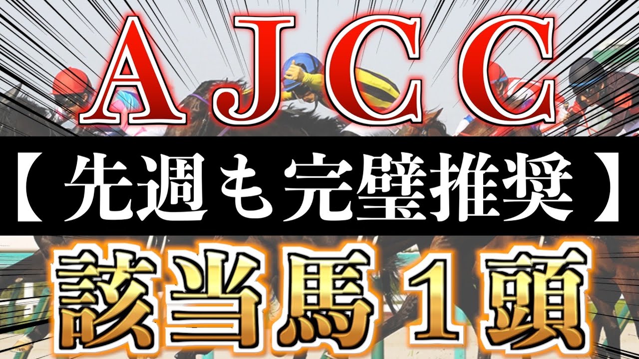 【AJCC2024 予想】先週も🥈全条件が合致！『たったこれだけ』激走必至はアノ馬だ！