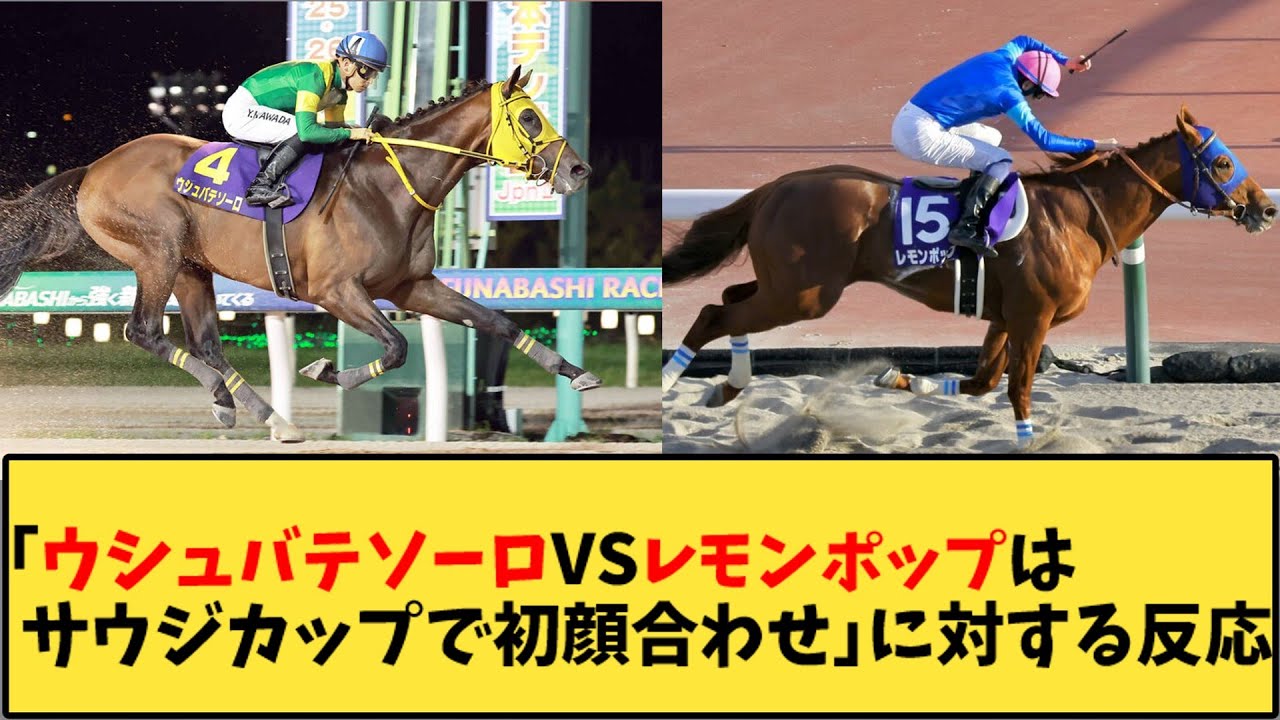 【競馬】「ウシュバテソーロVSレモンポップはサウジカップで初顔合わせ」に対する反応【反応集】