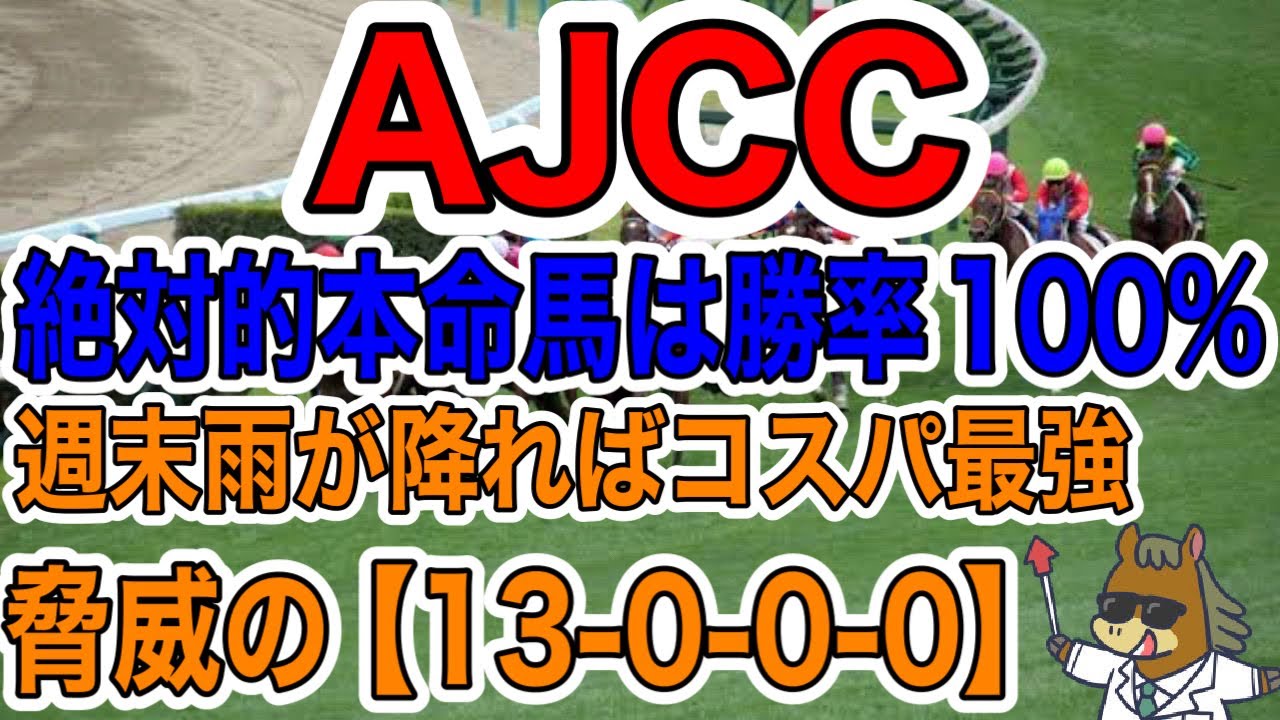 【競馬予想】AJCC 絶対的本命馬は勝率100% 週末雨が降ればコスパ最強　脅威の【13-0-0-0】