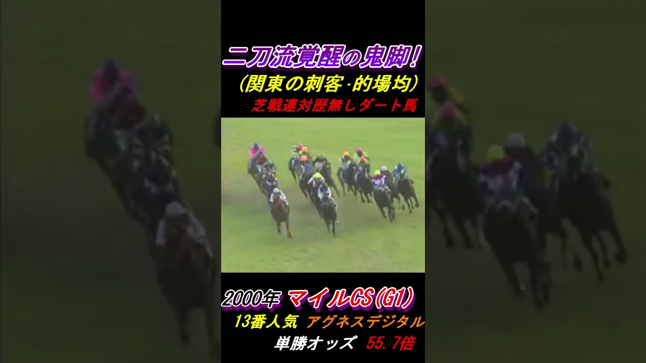 【大谷翔平か！】競馬の二刀流が末脚レーザービームで大逆転！マイルCS(2000年)アグネスデジタル #アグネスデジタル #二刀流 #大谷翔平