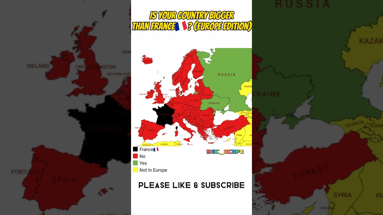 Is Your Country Bigger Than France #shorts #shortvideo #youtubeshorts #country #geography #france