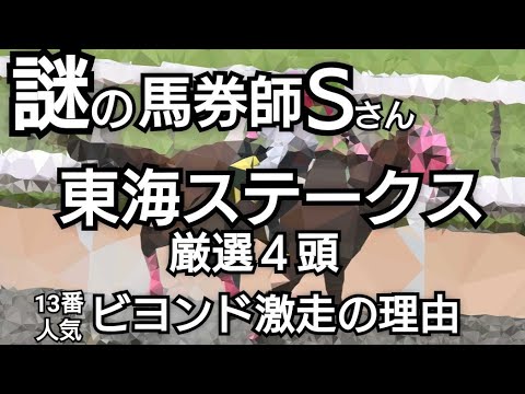 【東海ステークス】謎の馬券師Ｓさんの厳選４頭を発表！(2024年1月19日)