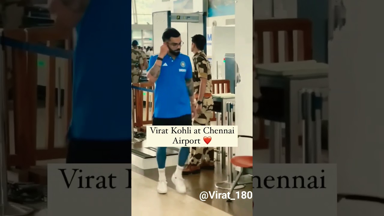 #kingkohli 👑👑 Virat Kohli at Chennai airport #cricket #shorts