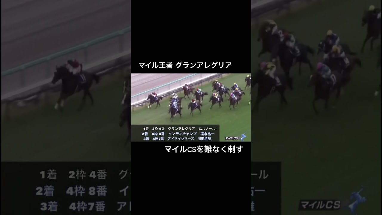 マイル王者 グランアレグリアがマイルCSを制す