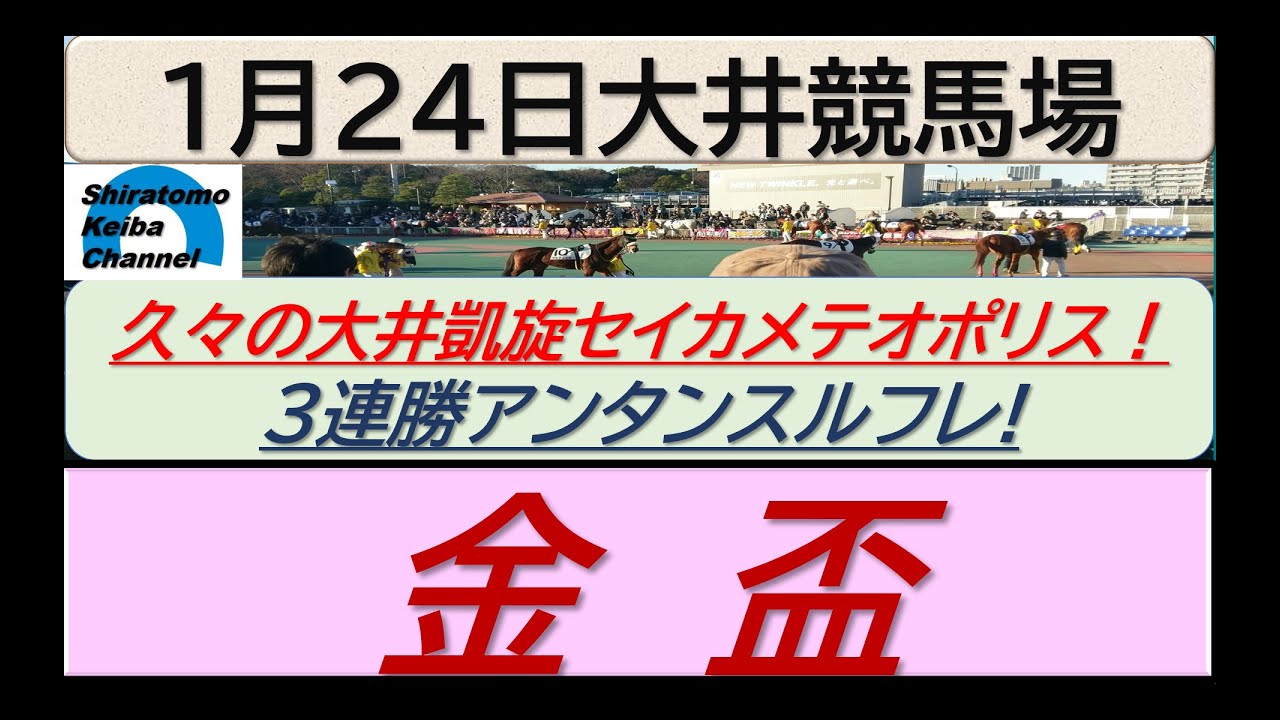【競馬予想】SⅡ金盃！～２０２４年１月２４日 大井競馬場 ：１－４８