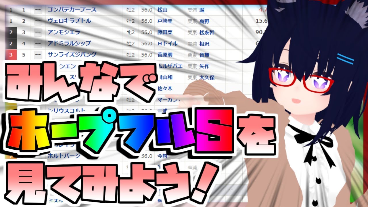 【競馬】ウマ娘から競馬を知った初心者も寄っといで！~みんなで競馬を見てみよう:2023ホープフルS編~