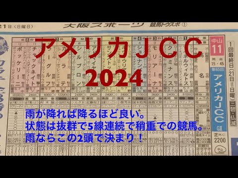 【アメリカジョッキークラブカップ　2024】コメント予想