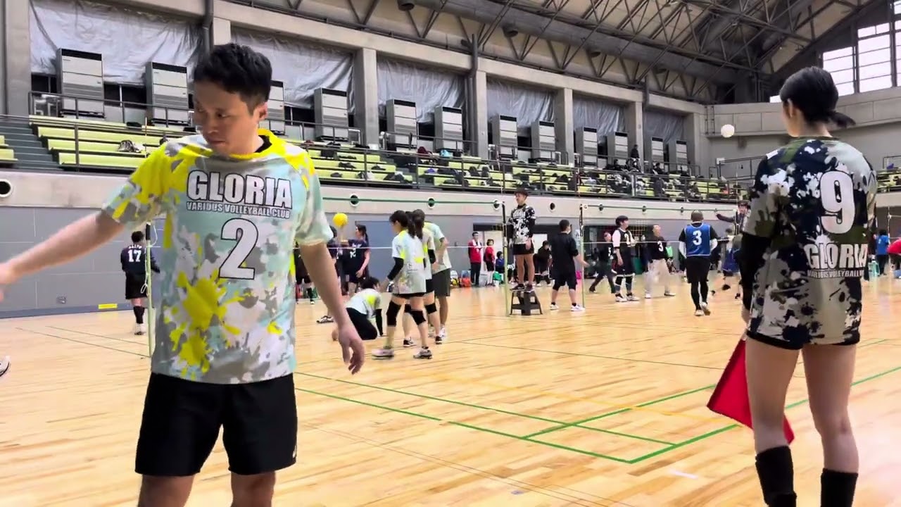 2024.1.21 大阪府会長杯兼府民スポレク大会　GLORIA2 vs 此花VBC 1セット目
