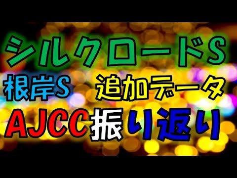 根岸S・シルクロードS　追加データ