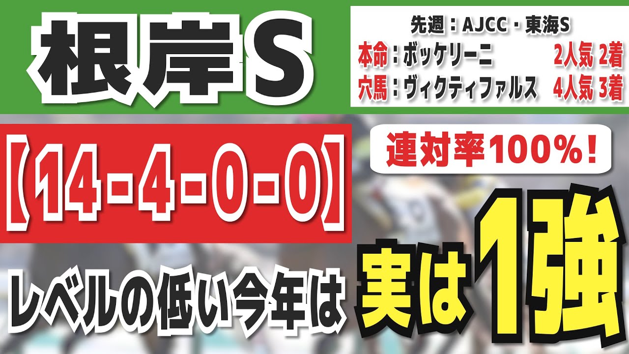 【根岸ステークス2024】実は1強「14-4-0-0」連対率100％の鉄板データ発見！昨年から重賞「18週連続的中」の競馬推進室オススメの軸1頭はコレ！