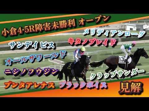 1/20 【競馬障害レース】小倉4·5R障害未勝利 オープン見解