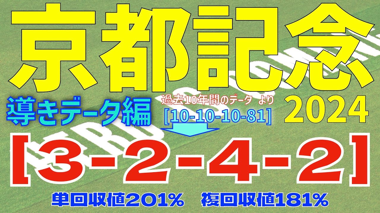 【京都記念2024】　導きデータ編　過去10年間のデータから導かれた馬とは！【データ傾向】【競馬予想】
