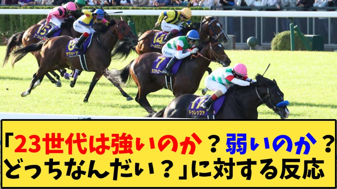 【競馬】「23世代は強いのか？弱いのか？どっちなんだい？」に対する反応【反応集】