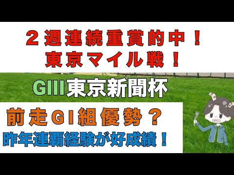 【2024年 東京新聞杯 予想】2週連続重賞的中！