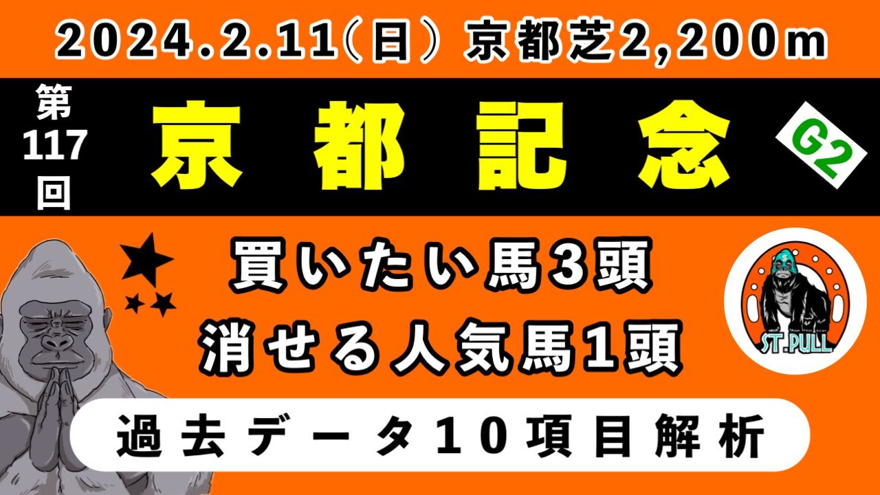 【京都記念2024】過去データ10項目解析!!買いたい馬3頭と消せる人気馬1頭について(競馬予想)