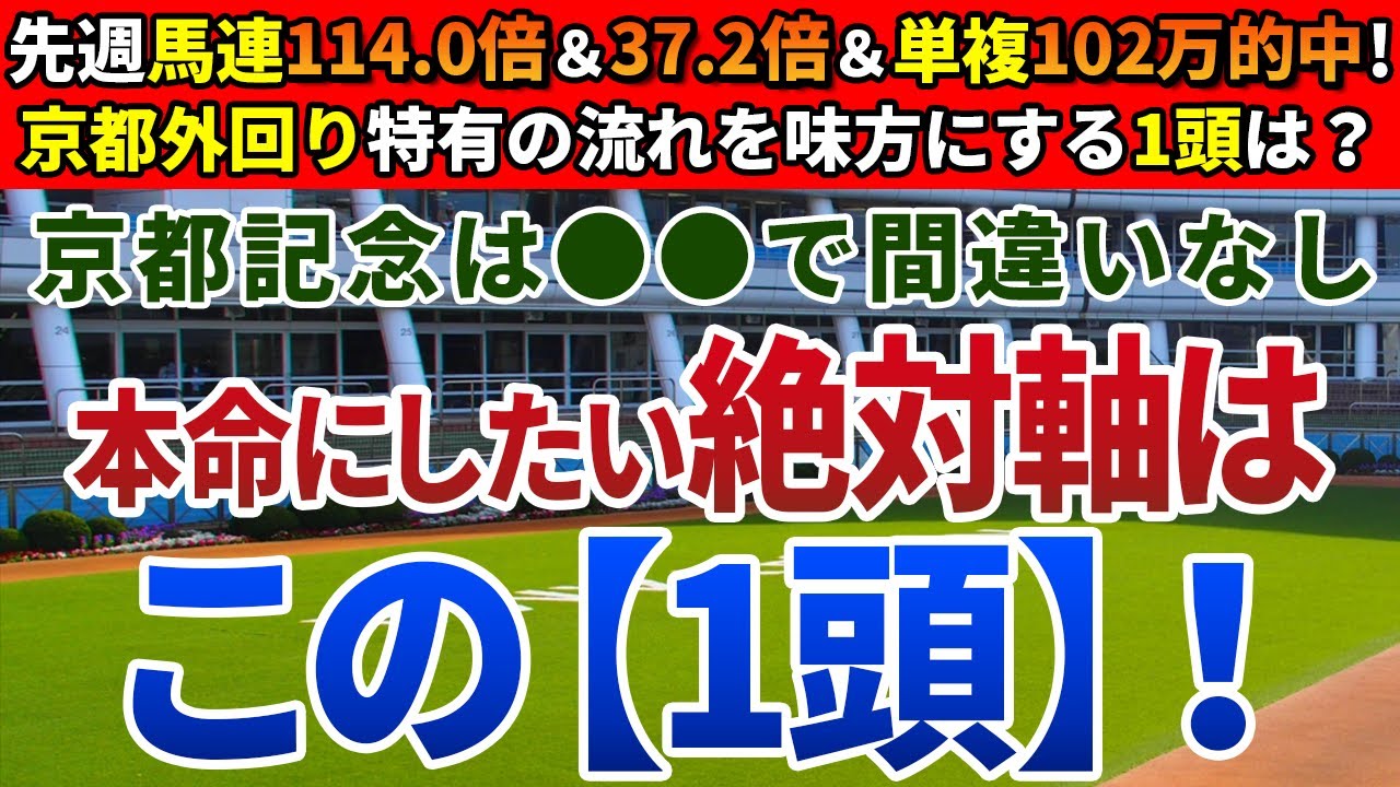 京都記念2024【絶対軸1頭】公開！実績最上位、プラダリアの弱点とは？京都外回りでさらに上昇する絶対軸を発表！