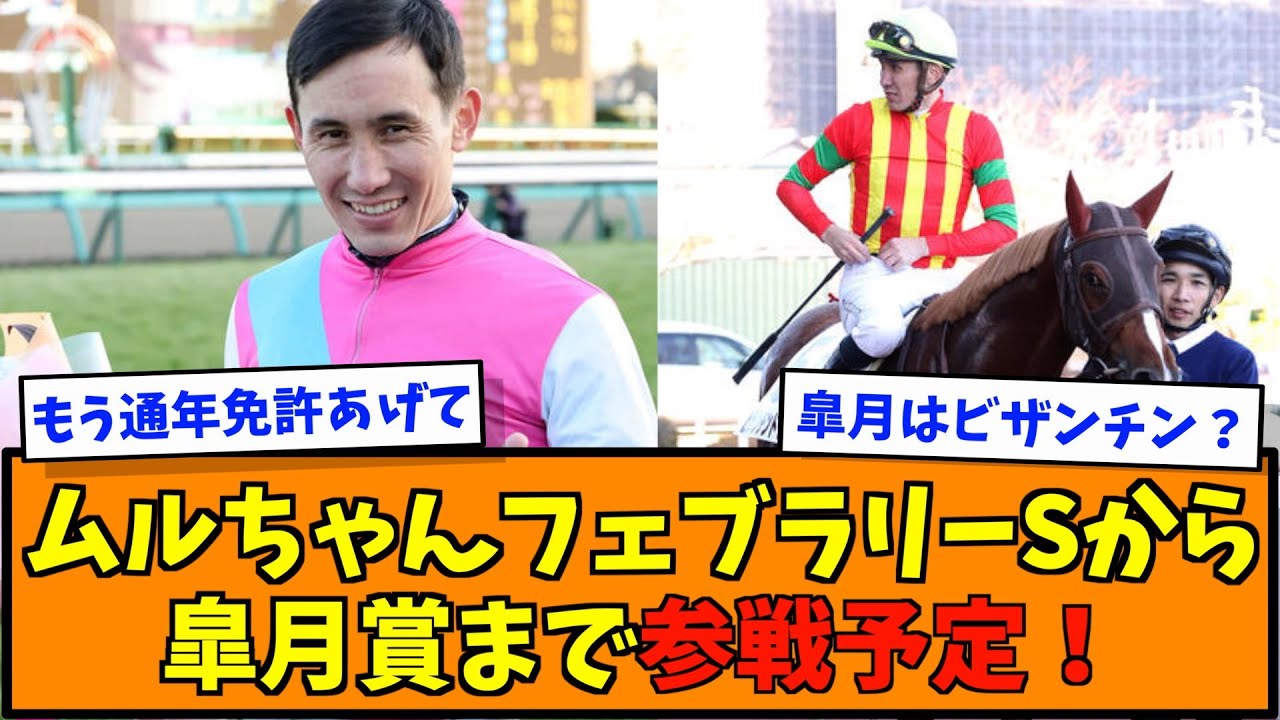 ムルちゃんフェブラリーSから皐月賞まで参戦予定！