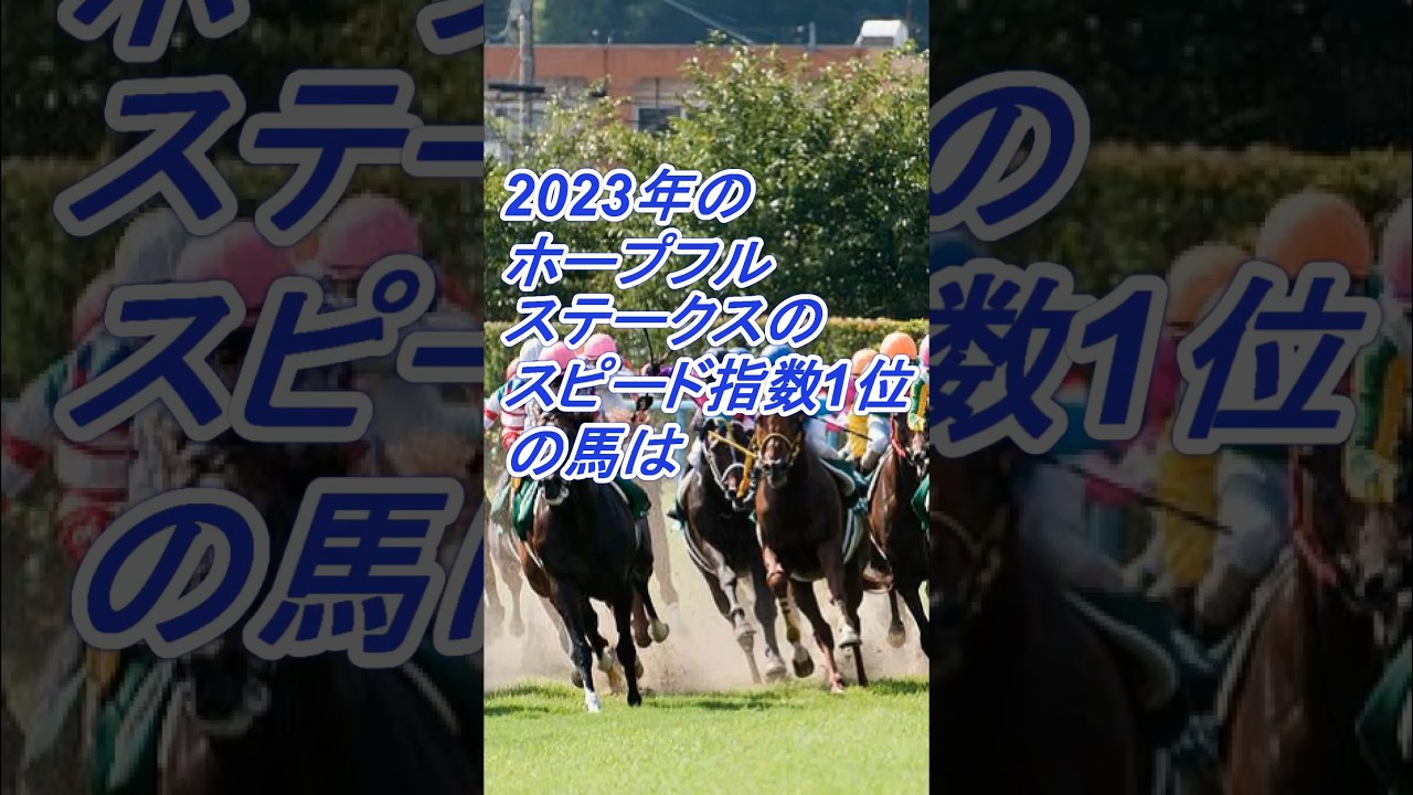 2023年のホープフルステークスのスピード指数１位の馬は