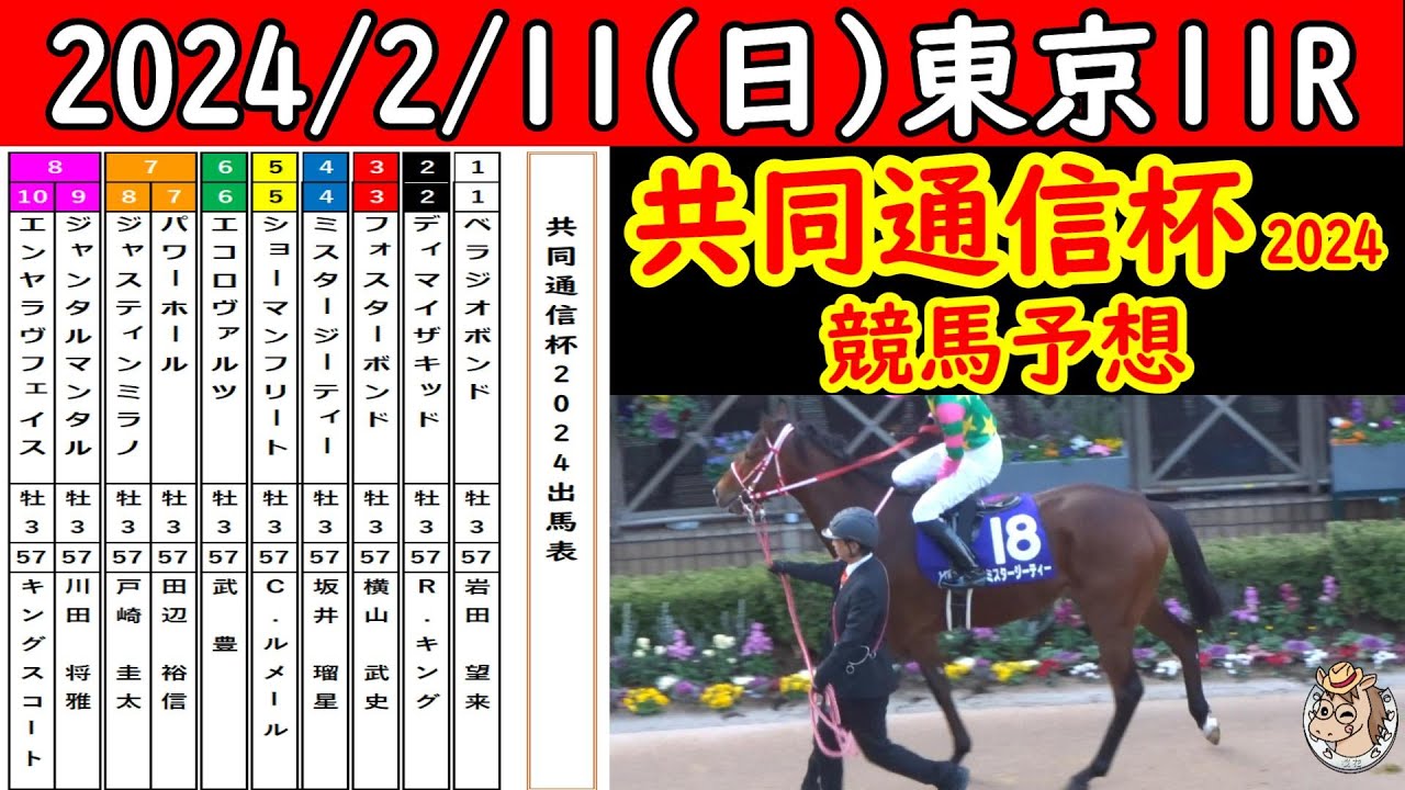 共同通信杯2024レース競馬予想！ジャンタルマンタルとエコロヴァルツは色んな意味で要注意！東京芝で内枠を生かす馬をピックアップ！