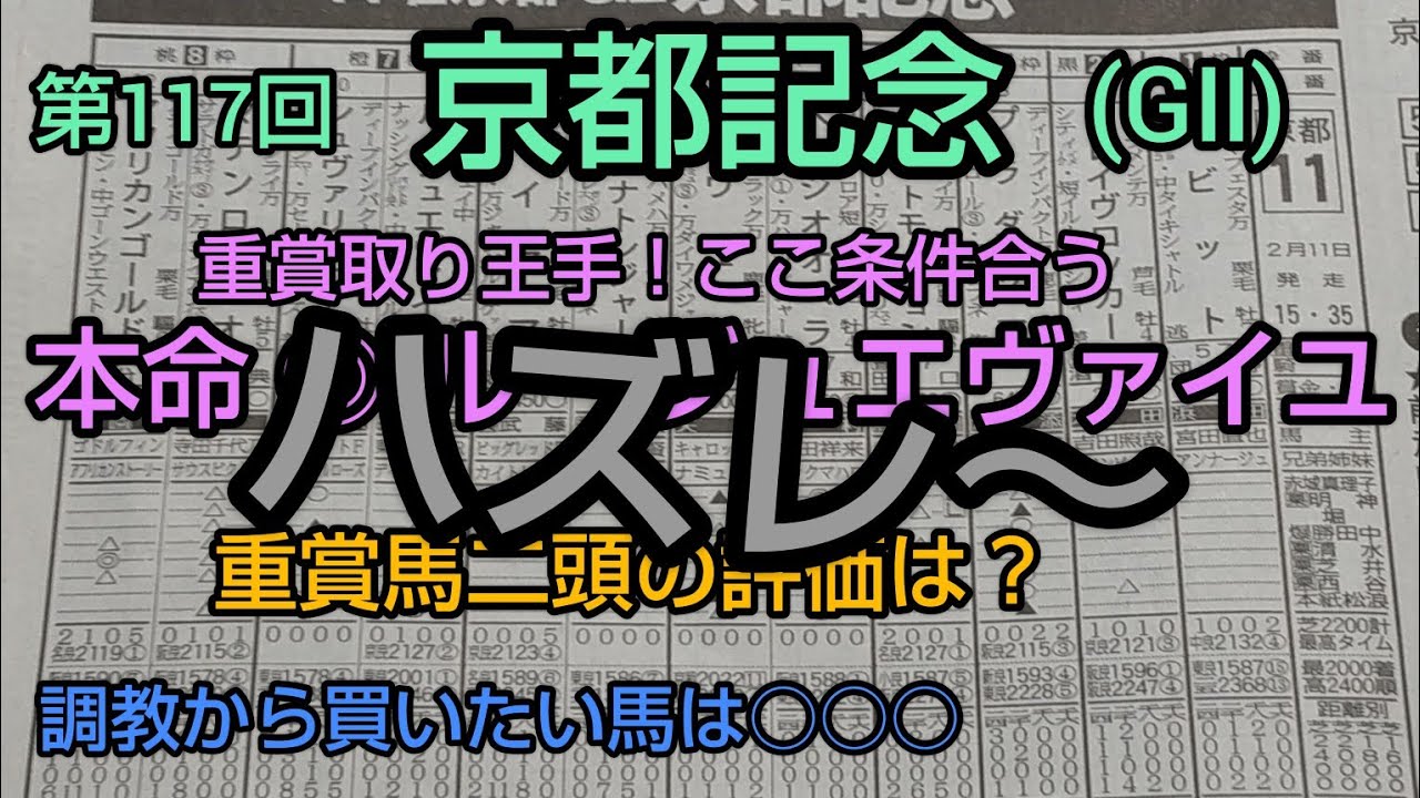 🐴 第117回  京都記念 (GⅡ)   予想・考察❗️