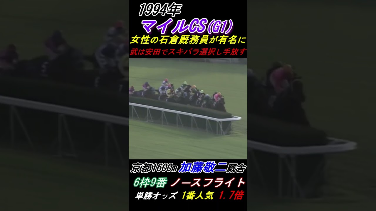 【トニービン産駒の極端な偏好！】G1勝ち13Rのうち11Rが府中芝！府中以外はコレとアレたった2Rのみ！ 桜花賞(G1･1993年ベガ)､マイルCS(1994年ノースフライト) #ノースフライト