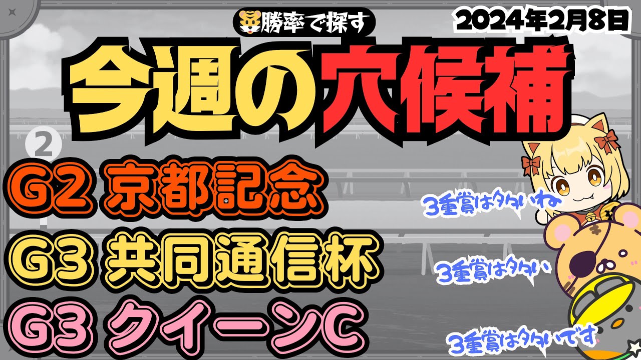 【京都記念・共同通信杯・クイーンC攻略】「勝率ランキング」でふつうに考えてちゃ見つからない爆穴を暴く！ 【競馬予想2024】