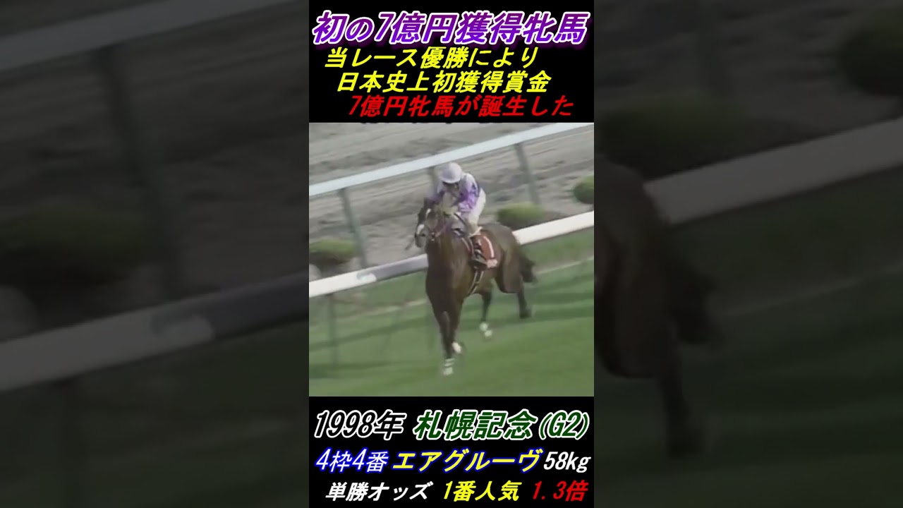 【牝馬が古馬混合G2で斤量58kgだと？】勝てるわけがない！いや･･大楽勝でした！ 札幌記念(G2･1998年)エアグルーヴ 鞍上武豊 #エアグルーヴ #武豊 #札幌記念