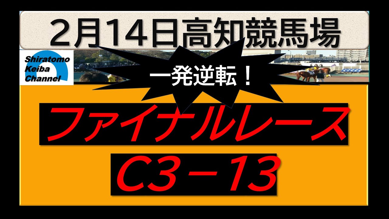 【競馬予想】ファイナルレースC３－１３！～２０２４年２月１４日 高知競馬場 ：２－３０