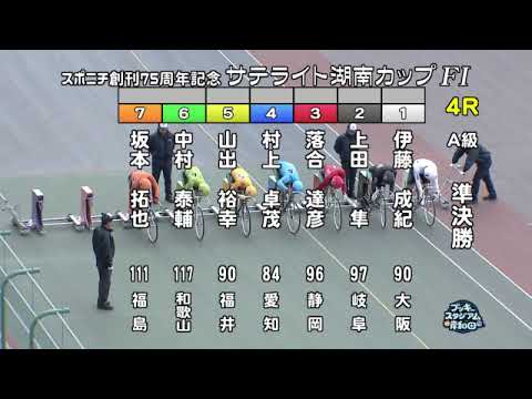 【岸和田競輪場】令和６年２月６日 4R スポニチ創刊75周年記念　サテライト湖南カップ FⅠ　２日目【ブッキースタジアム岸和田】