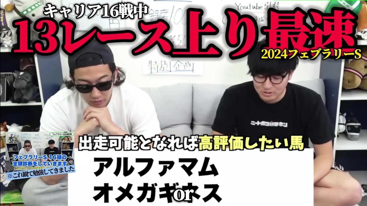 【フェブラリーS】アルファマムを『ニーボク全頭診断』を観て勉強してきた※ネタバレあり(ニーボク観察チャンネル)