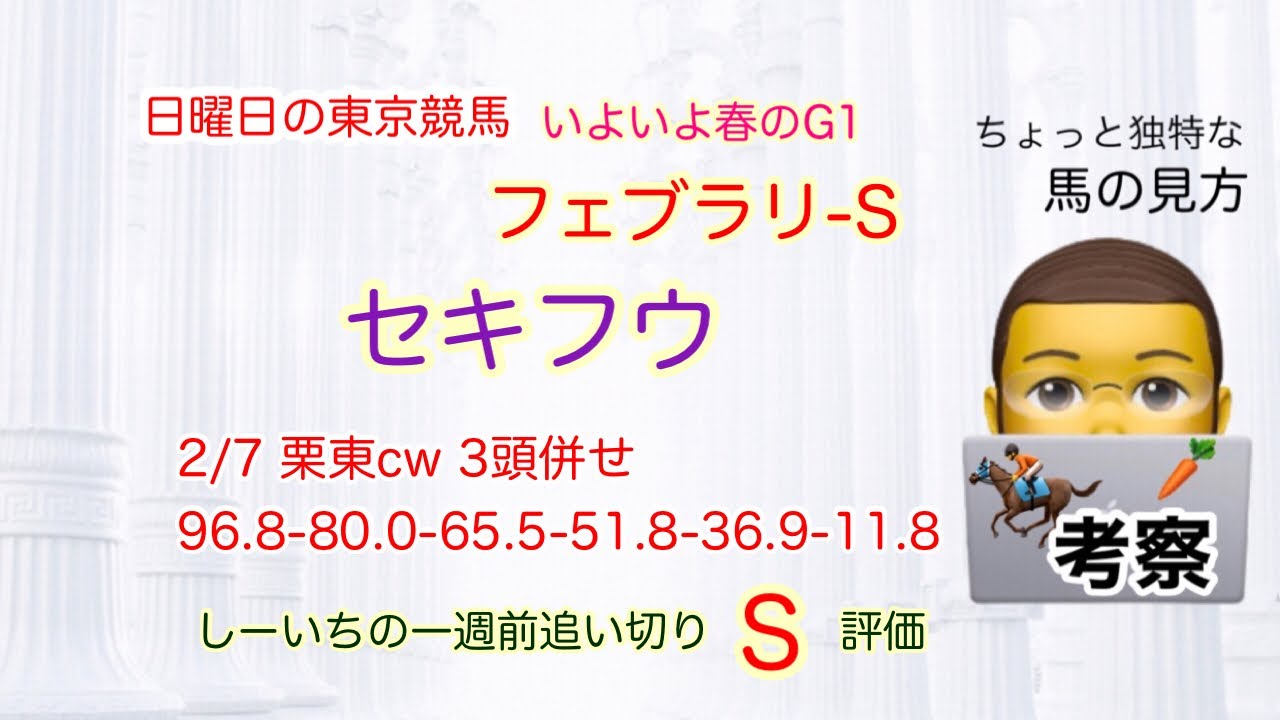 穴党専科【フェブラリーステークス2024】しーいちの一週前追い切り評価
