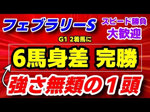 フェブラリーステークス2024予想【6馬身差 完勝】スピード勝負 大歓迎！強さ無類の１頭 発見！