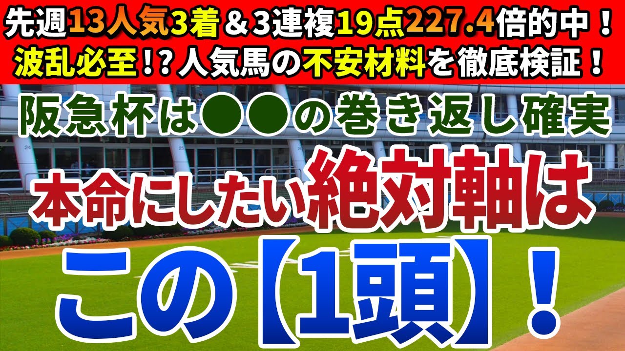 阪急杯2024【絶対軸1頭】公開！実績最上位のウインマーベルに黄信号？馬場不問の絶対軸はアノ馬しかいない！