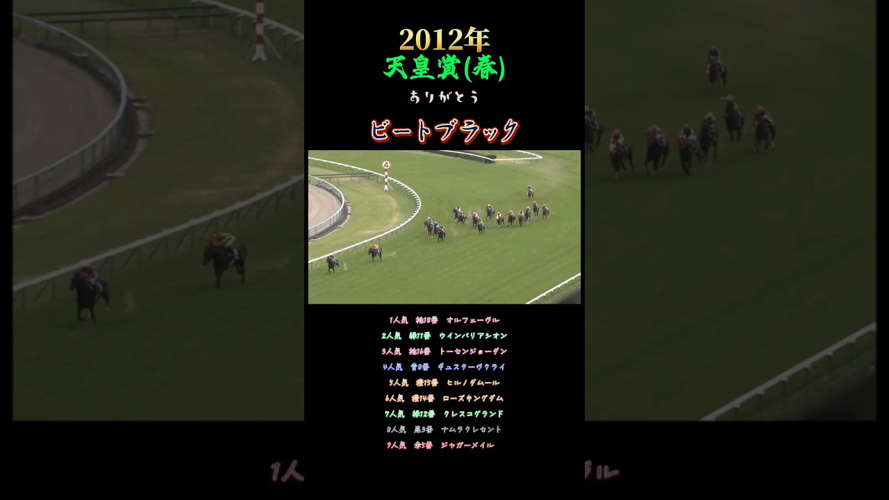 2012年天皇賞(春)#競馬#G1#武豊#オルフェーヴル#ビートブラック#ウマ娘#名実況#プリティーダービー#jra
