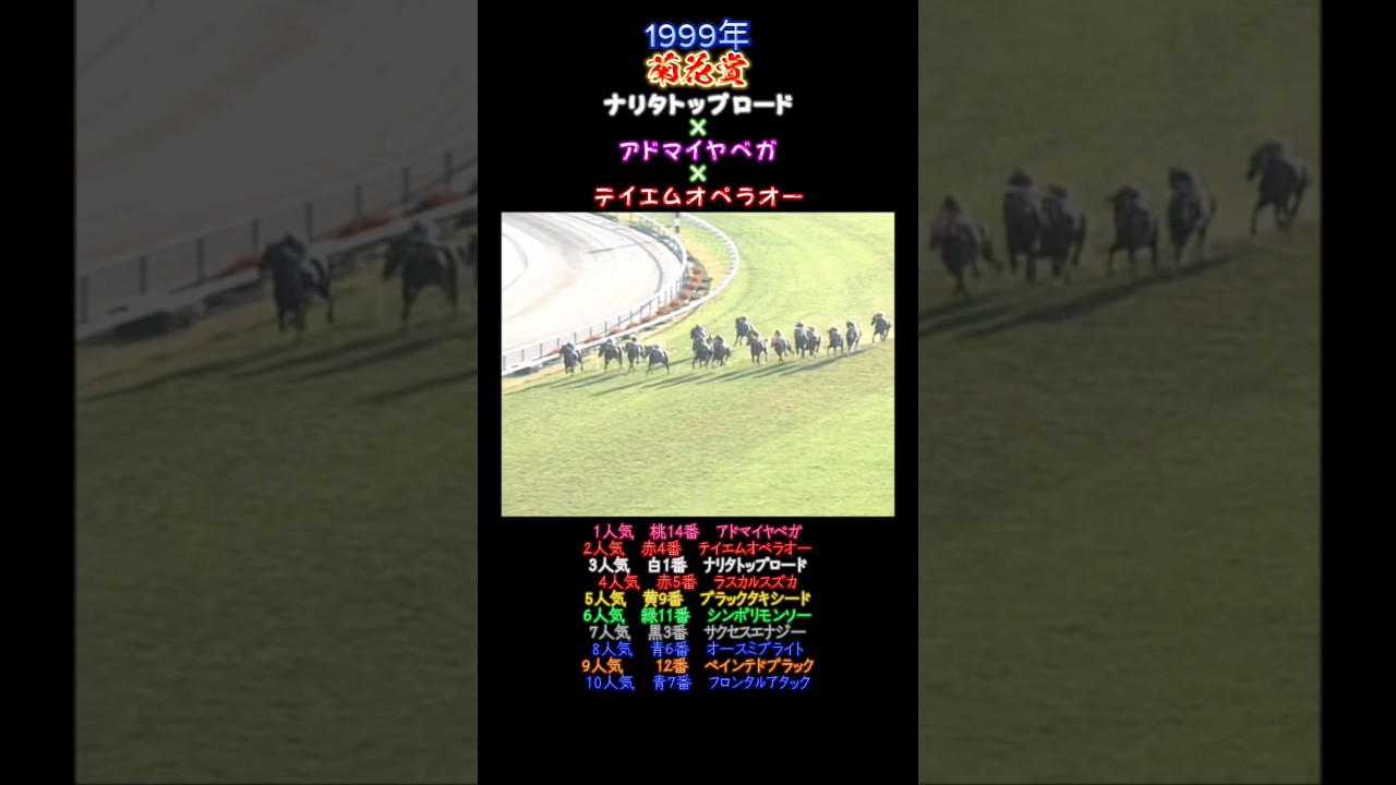 1999年菊花賞#競馬#jra#ウマ娘#武豊#ナリタトップロード #アドマイヤベガ#テイエムオペラオー#名勝負#名実況 #プリティーダービー