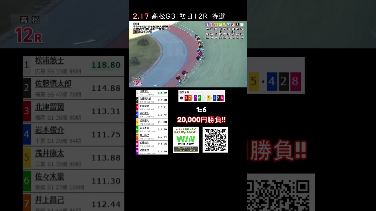 高松G3初日特選！　地元がGP覇者相手に番手を志願したとなれば...