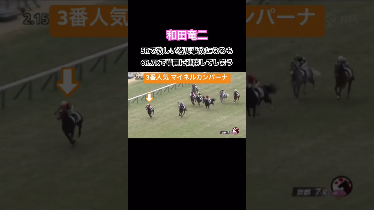 和田竜二、落馬直後に連勝してしまう #競馬 #落馬 #和田竜二