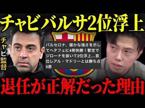 バルセロナが2位浮上！好調でもチャビは退任するのが正解だった理由。/新監督は誰が良い？【レオザ切り抜き】