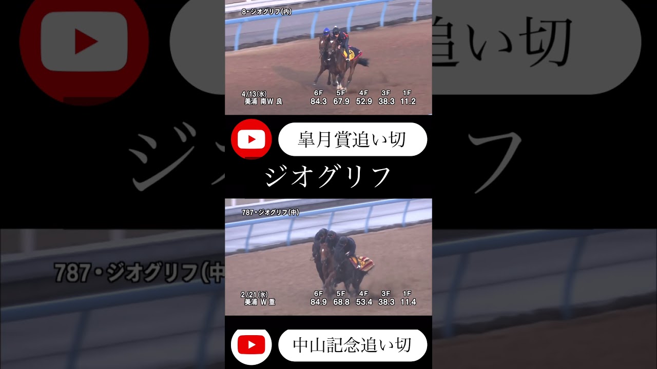 ジオグリフ皐月賞VS中山記念追い切比較　#shorts #short
