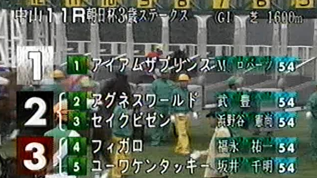 1997年(平成9年)第49回朝日杯3歳ステークス(G1)グラスワンダー 第35回愛知杯(G3)サクラエキスパート ディセンバーS(OP)インターユニーク