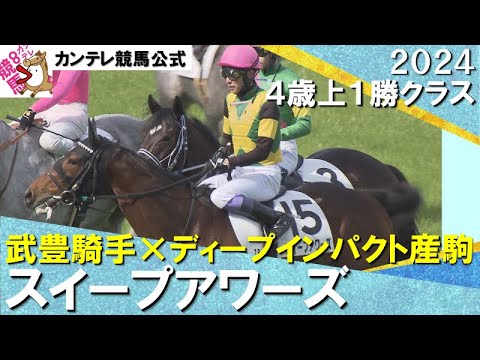 【武豊騎手騎乗のディープインパクト産駒スイープアワーズが快勝！】2024年 4歳上1勝クラス　実況：川島壮雄【カンテレ公式】