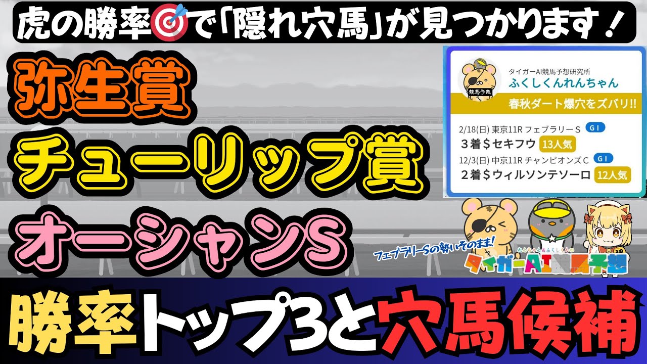 【弥生賞・チューリップ賞・オーシャンS2024】超穴馬候補を知りたい人へ！重賞勝率ランキングで有力馬、激走候補を探る【競馬予想】